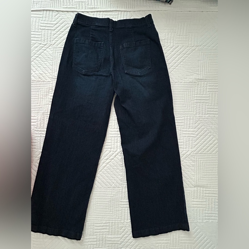 Jessica Simpson Womens Wide Leg High Rise Trouser Jeans Size 10 Dark Blue - Picture 8 of 10